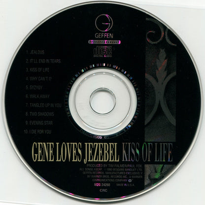 Gene Loves Jezebel : Kiss Of Life (CD, Album, Club, CRC)