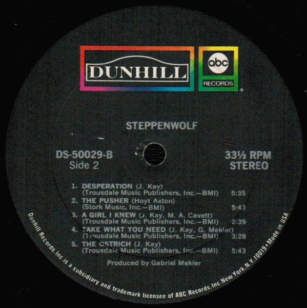 Steppenwolf : Steppenwolf (LP, Album, RP)