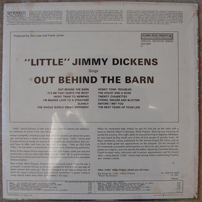 Little Jimmy Dickens : Sings Out Behind The Barn (LP, RE)