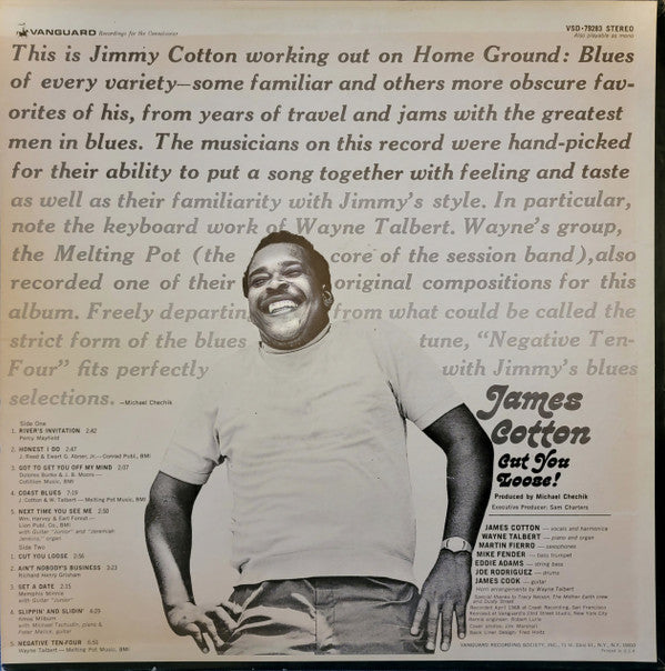 James Cotton : Cut You Loose! (LP, Album, RE)