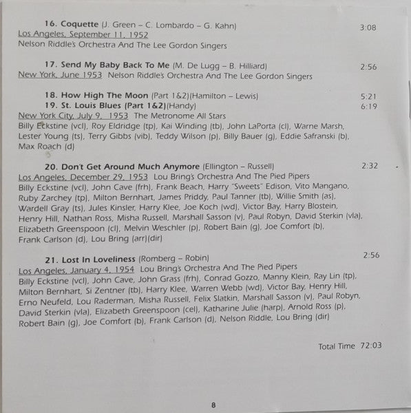 Billy Eckstine : I Ain't Like That (4xCD, Comp, RM)
