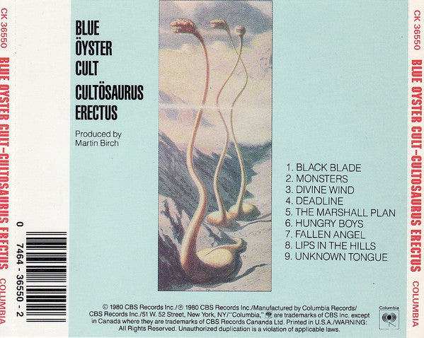 Blue Öyster Cult : Cultösaurus Erectus (CD, Album, RE)