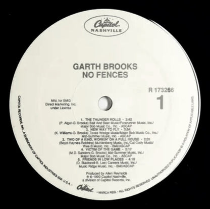 Garth Brooks : No Fences (LP, Album, Club, BMG)