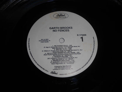 Garth Brooks : No Fences (LP, Album, Club, BMG)