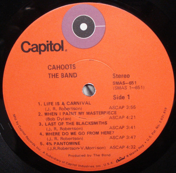 The Band : Cahoots (LP, Album, Win)