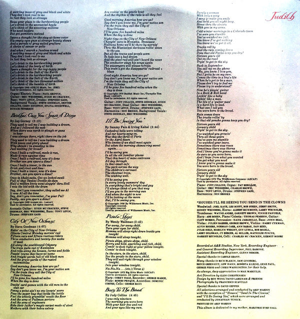 Judy Collins : Judith (LP, Album, Spe)