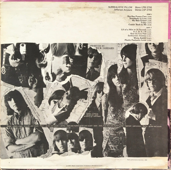 Jefferson Airplane : Surrealistic Pillow (LP, Album, RE, Hol)