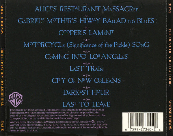 Arlo Guthrie : The Best Of Arlo Guthrie (CD, Comp, RE)