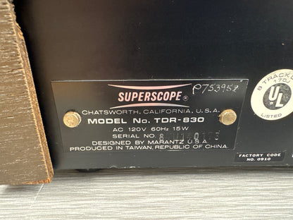 Superscope by Marantz TDR-830 Eight Track Player/Recorder