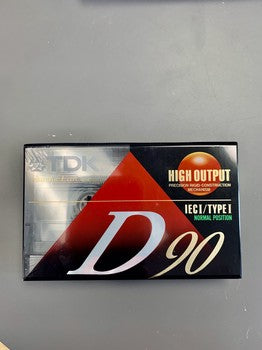 1992 TDK D-90 High Output Blank Cassette