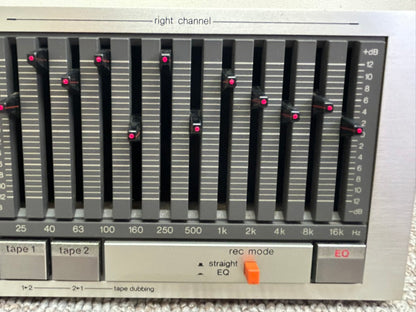 Technics SH-8055 Stereo Graphic Equalizer with Spectrum Analyzer and Technics RP-3215E Condenser Microphone * Fully Serviced