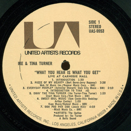 Ike & Tina* : What You Hear Is What You Get  Live At Carnegie Hall (2xLP, Res)