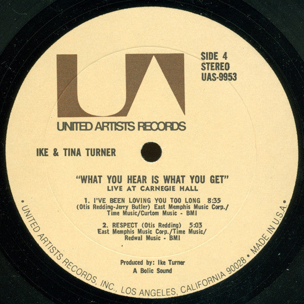 Ike & Tina* : What You Hear Is What You Get  Live At Carnegie Hall (2xLP, Res)