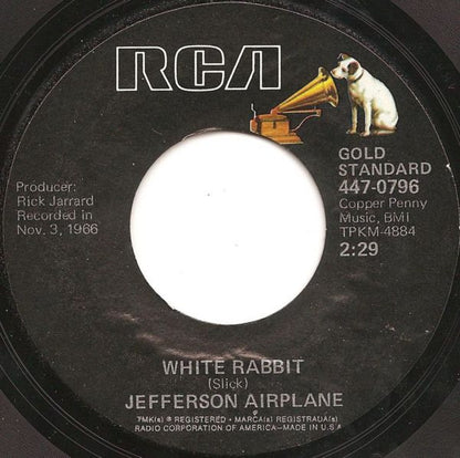 Jefferson Airplane : White Rabbit / Somebody To Love (7", Single, Styrene, Ind)