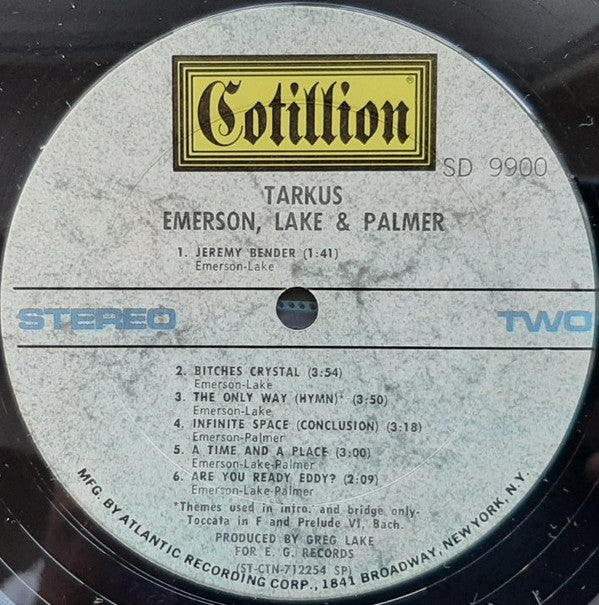 Emerson, Lake & Palmer : Tarkus (LP, Album, PR )
