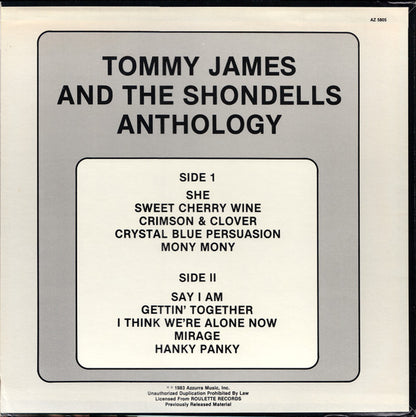 Tommy James & The Shondells : Anthology (LP, Comp)