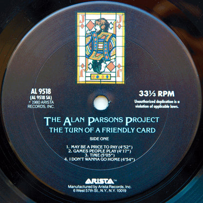 The Alan Parsons Project : The Turn Of A Friendly Card (LP, Album, San)