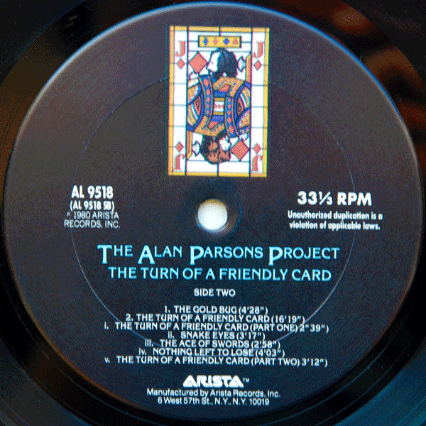 The Alan Parsons Project : The Turn Of A Friendly Card (LP, Album, San)