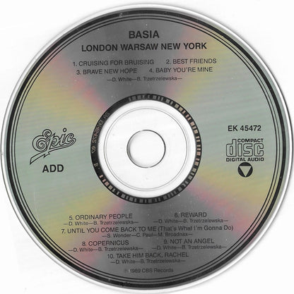 Basia : London Warsaw New York (CD, Album)