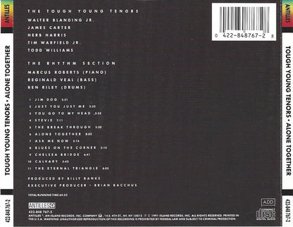 The Tough Young Tenors : Alone Together (CD, Album)