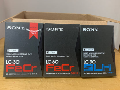 Sony LC Elcaset Blank Audio Tapes USED Mixed Box of 15