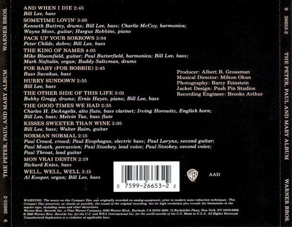 Peter, Paul And Mary* : Album (CD, Album, RE)