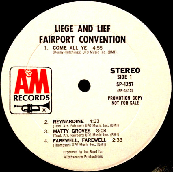 Fairport Convention : Liege & Lief (LP, Album, Promo, Mon)