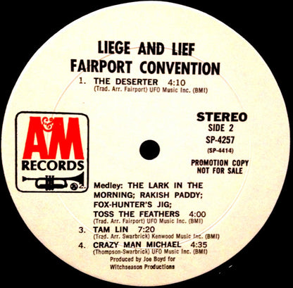 Fairport Convention : Liege & Lief (LP, Album, Promo, Mon)