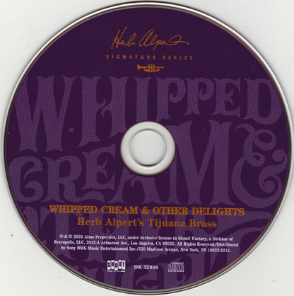 Herb Alpert's Tijuana Brass* : Whipped Cream & Other Delights (CD, Album, RE, RM, Dig)
