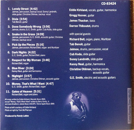 Eddie Kirkland : Lonely Street (CD, Album, Enh)