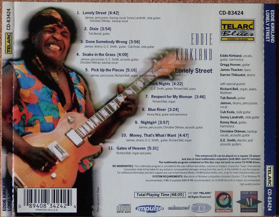 Eddie Kirkland : Lonely Street (CD, Album, Enh)