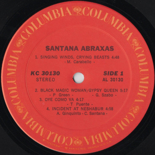 Santana : Abraxas (LP, Album, Gat)