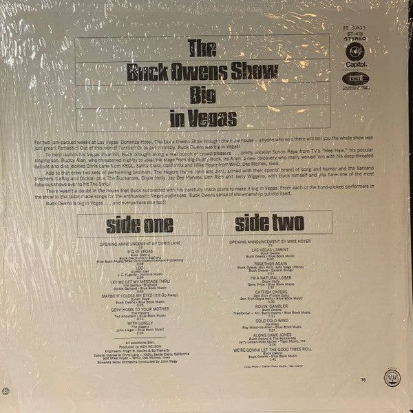 Buck Owens : The Buck Owens Show Big In Vegas (LP, Album, Club)
