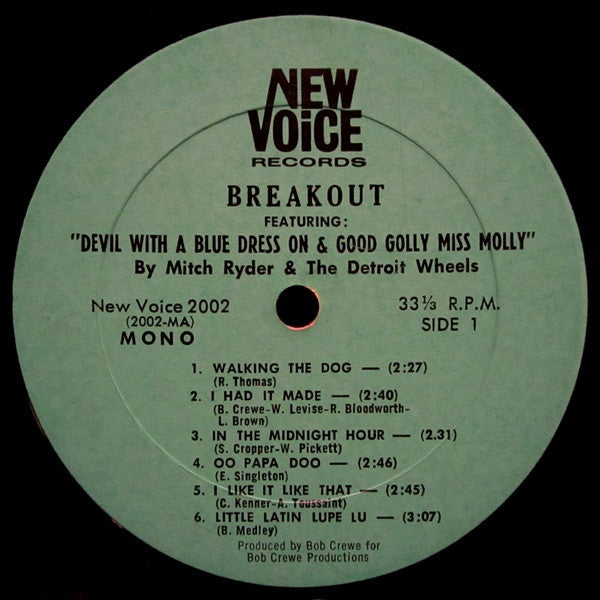 Mitch Ryder & The Detroit Wheels : Breakout...!!! (LP, Album, Mono, Gre)