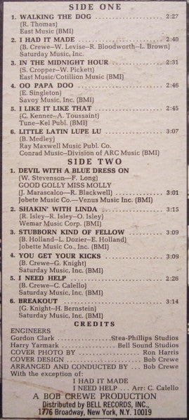 Mitch Ryder & The Detroit Wheels : Breakout...!!! (LP, Album, Mono, Gre)