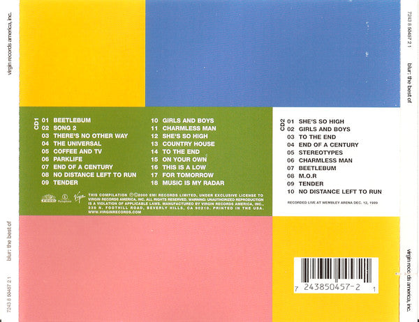 Blur : The Best Of (2xCD, Comp)