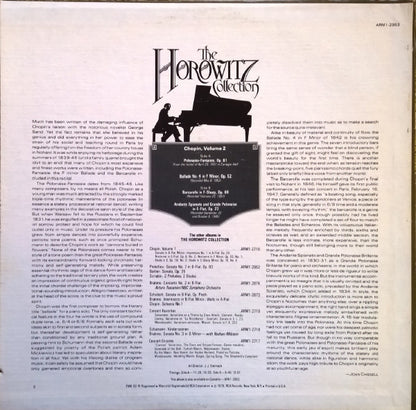 Chopin*, Vladimir Horowitz : Chopin, Volume 2 (LP, Comp, Mono)