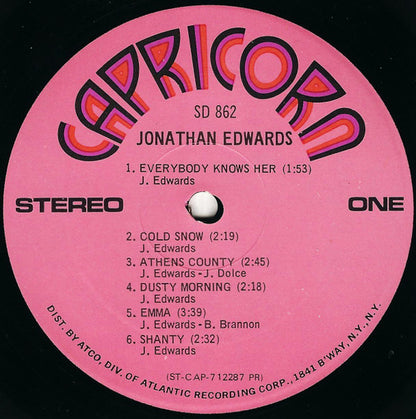 Jonathan Edwards (2) : Jonathan Edwards (LP, Album, PR )