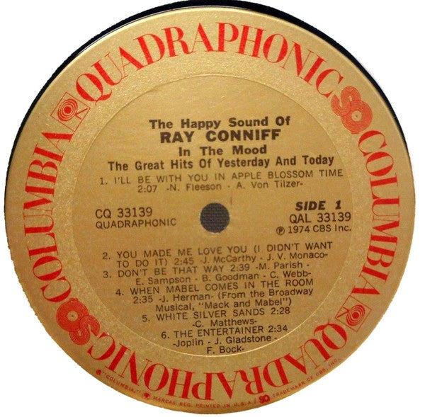 Ray Conniff : The Happy Sound Of Ray Conniff (LP, Album, Quad, Pit)