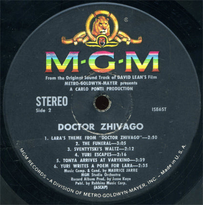 Maurice Jarre : Doctor Zhivago Original Soundtrack Album (LP, Album, Gat)