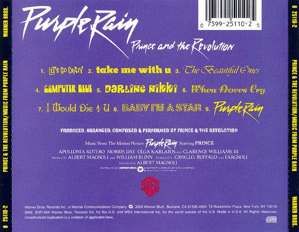 Prince And The Revolution : Purple Rain (CD, Album, RE, Cin)