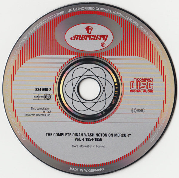 Dinah Washington : The Complete Dinah Washington On Mercury Vol.4 1954-1956 (3xCD, Comp)