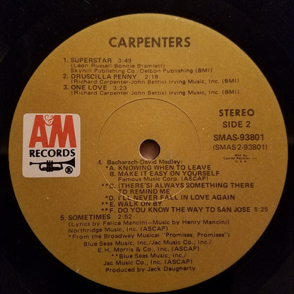 Carpenters : Carpenters (LP, Album, Club)