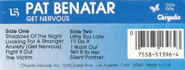 Pat Benatar : Get Nervous (Cass, Album)