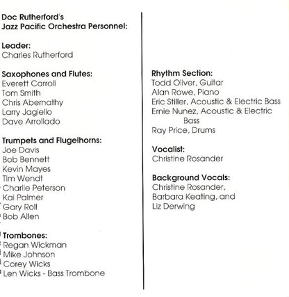 Charles Rutherford's Jazz Pacific Orchestra : Reunion (CD)