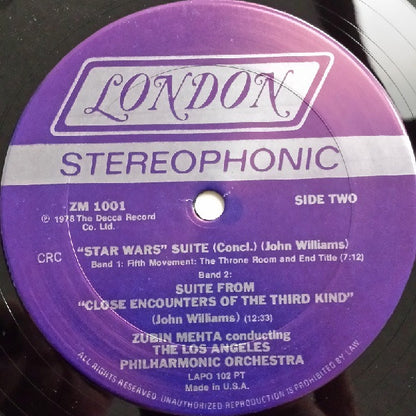 Zubin Mehta Conducts Los Angeles Philharmonic Orchestra : Suites From Star Wars And Close Encounters Of The Third Kind (LP, Club)