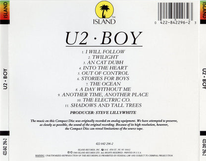 U2 : Boy (CD, Album, RE, UML)