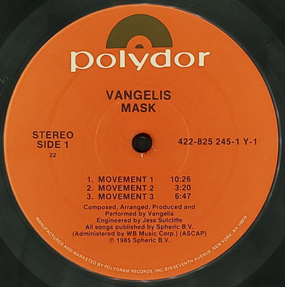 Vangelis : Mask (LP, Album, 22)