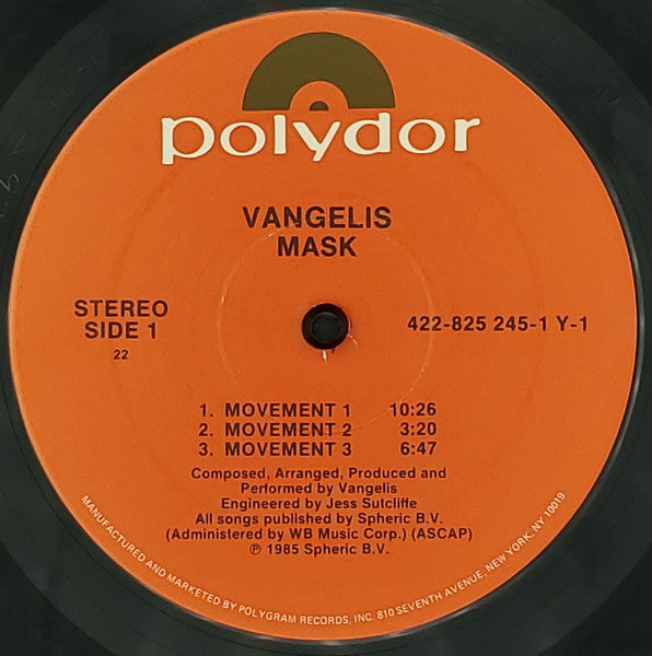 Vangelis : Mask (LP, Album, 22)