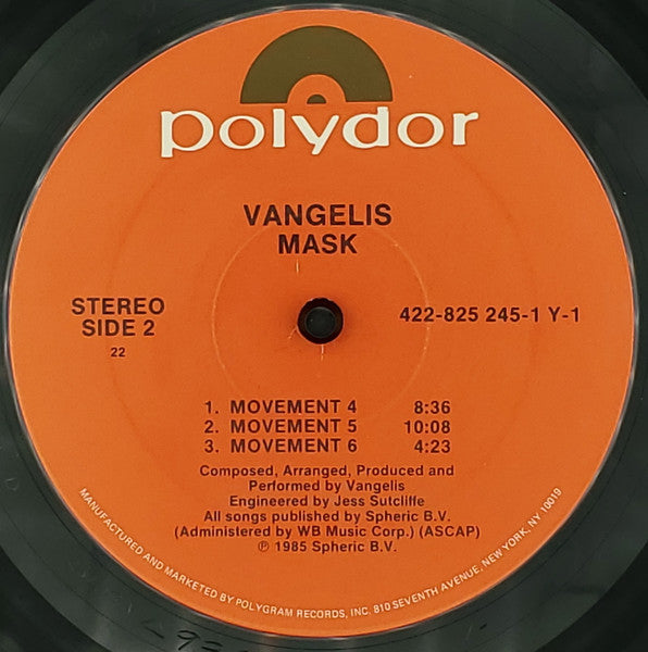 Vangelis : Mask (LP, Album, 22)